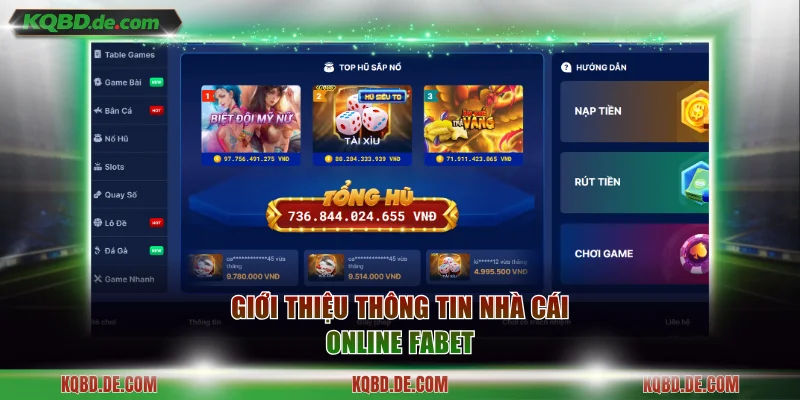 Giới thiệu thông tin nhà cái online Fabet