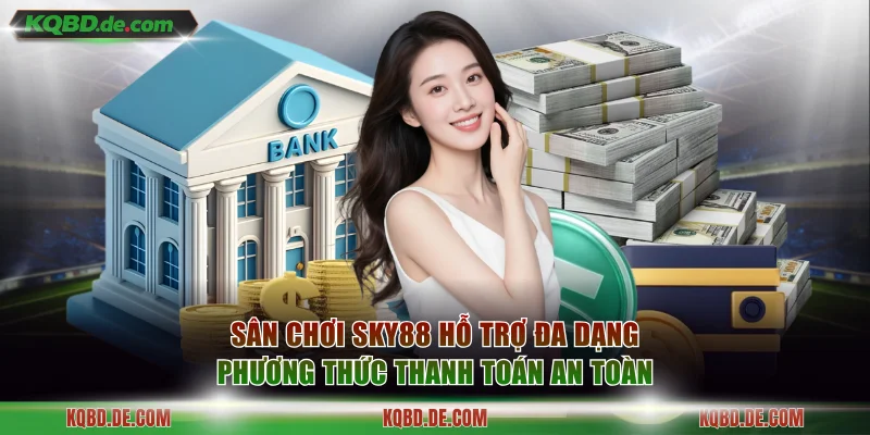 Sân chơi Sky88 hỗ trợ đa dạng phương thức thanh toán an toàn